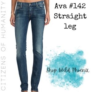 CITIZENS OF HUMANITY JEANS AVA STRETCH STRAIGHT DENIM LEG 25 LOW WAIST STRETCH